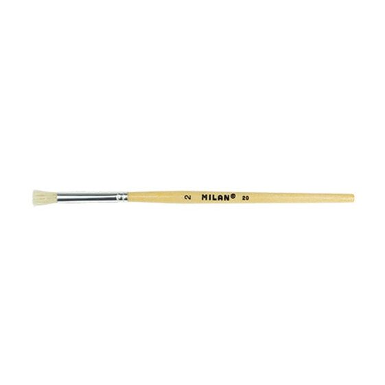 MILAN Polybag 6 Short Bristle Paintbrushes For Stencilling Series 20 Nº 4