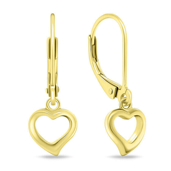 Romantic gold-plated earrings Heart EA729Y