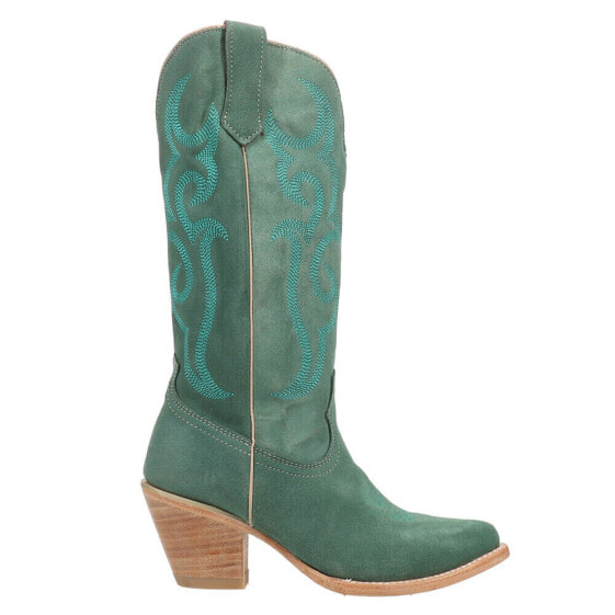 Ferrini Quinn Embroidered Snip Toe Cowboy Womens Green Casual Boots 8486151