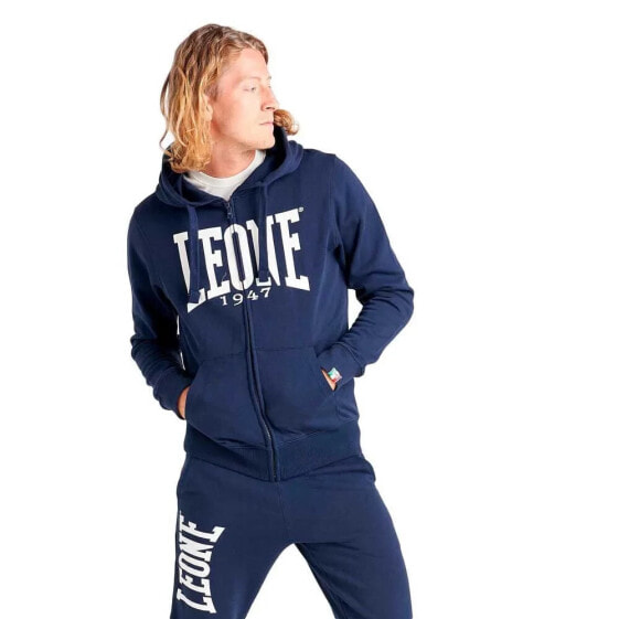 LEONE APPAREL Big Logo Basic full zip sweatshirt