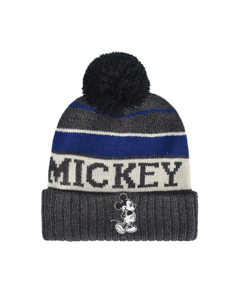 Men's MICKEY STRIPES CUFF BEANIE WTH POM