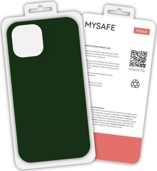 Mysafe MYSAFE ETUI SILIKONOWE IPHONE 13 PRO MAX CIEMNOZIELONY PUDEŁKO