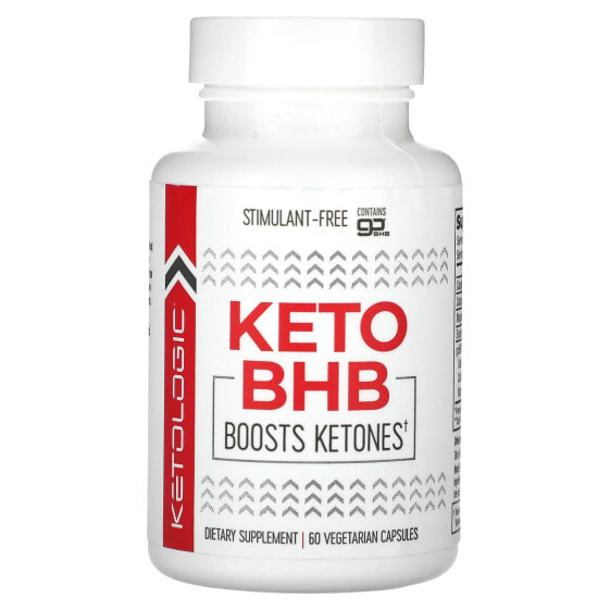 Для похудения и контроля веса Вегетарианские капсулы Keto BHB, 60 штук, от KetoLogic