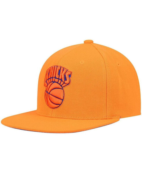 Men's Orange New York Knicks Hardwood Classics Tonal Snapback Hat