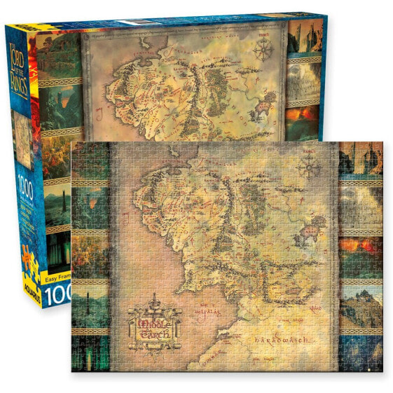 THE LORD OF THE RINGS Middle Earth Map 1000 Piece Puzzle