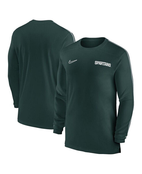 Men's Michigan State Spartans 2024 Sideline Coach UV Performance Long Sleeve T-Shirt