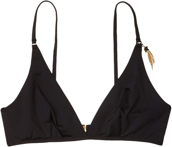 Stella McCartney 264714 Women's Fine Straps Triangle Swimwear Black Size Large