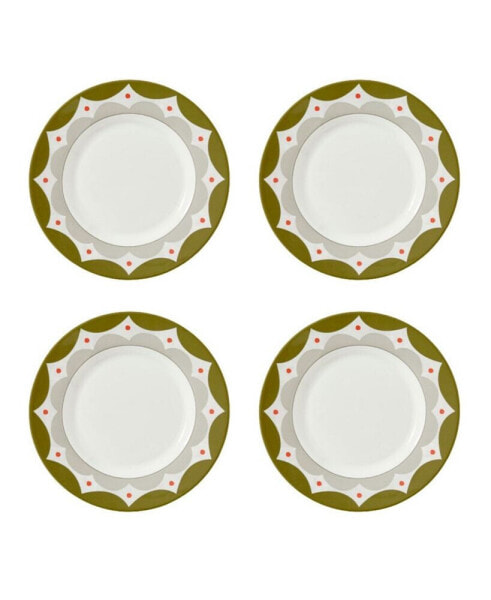 Geo 4 Piece Salad Plates Set, Service for 4