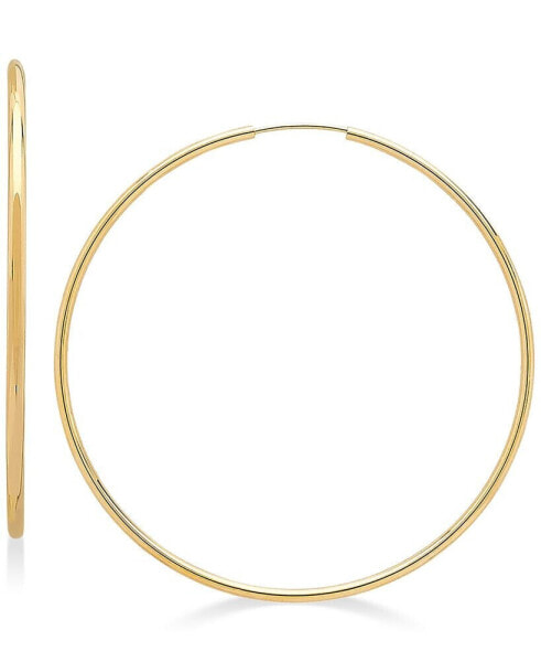Серьги Macy's Polished Hoop  Gold