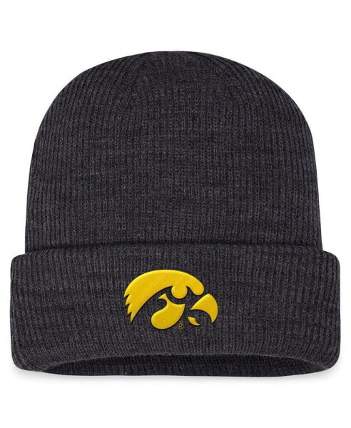 Men's Charcoal Iowa Hawkeyes Sheer Cuffed Knit Hat
