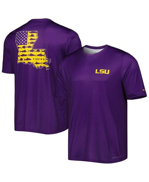 Men's Purple LSU Tigers Terminal Tackle Omni-Shade T-shirt