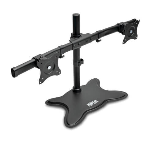 Tripp DDR1327SDD Dual-Monitor Desktop Mount Stand for 13" to 27" Flat-Screen Displays - 12 kg - 33 cm (13") - 68.6 cm (27") - 100 x 100 mm - Height adjustment - Black