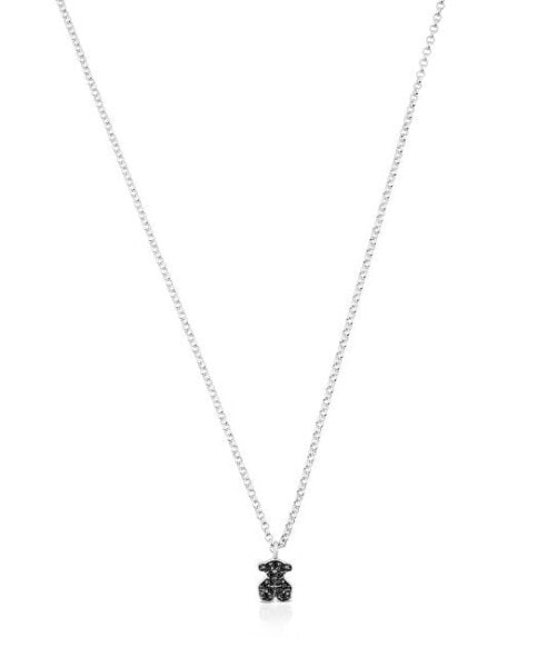 Silver Motif Teddy Bear Necklace 1000140600 (Chain, Pendant)