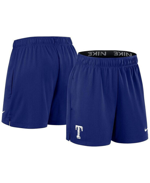 Women's Royal Texas Rangers Authentic Collection Knit Shorts
