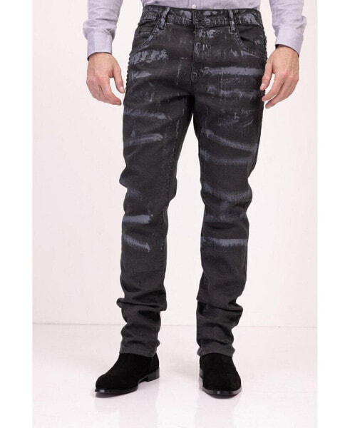 Men's Modern Swiped Denim Jeans