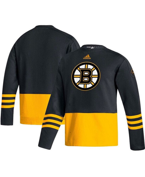 Свитер Adidas мужской черный с логотипом Boston Bruins AEROREADY