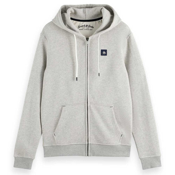 SCOTCH & SODA Essential Logo Badge full zip sweatshirt