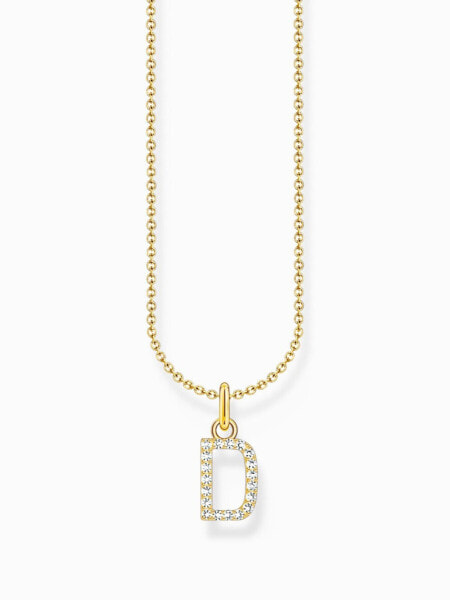 Thomas Sabo KE2243-414-14-L45V Gold-plated necklace letter D