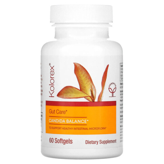 БАД для кишечника Kolorex Gut Care, Средство для балансирования кандиды Candida Balance, 60 мягких капсул