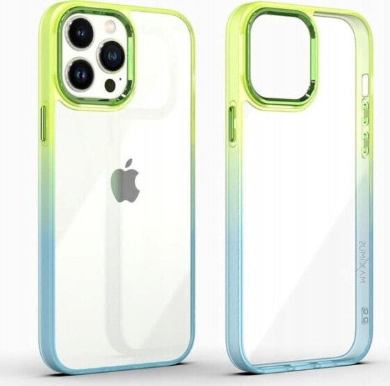 Maxximus MX RAINBOW IPHONE 15 PRO (6.1) LIME-BLUE / ZIELONO-NIEBIESKI