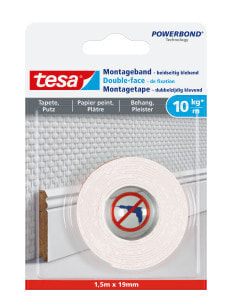 Tesa 77742 - Mounting tape - White - 1.5 m - Indoor - 0.1 kg/cm - 6 kg