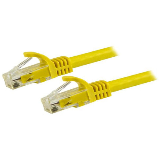 StarTech.com 7.5m CAT6 Ethernet Cable - Yellow CAT 6 Gigabit Ethernet Wire -650MHz 100W PoE RJ45 UTP Network/Patch Cord Snagless w/Strain Relief Fluke Tested/Wiring is UL Certified/TIA - 7.5 m - Cat6 - U/UTP (UTP) - RJ-45 - RJ-45