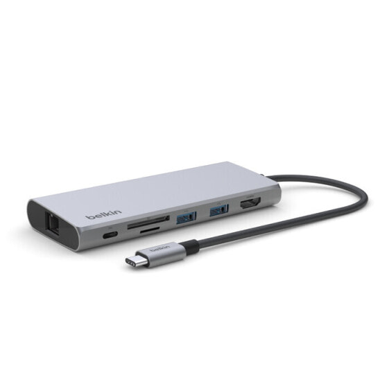 Belkin INC009BTSGY - USB Type-C - 100 W - 2500 Mbit/s - Silver - MicroSD (TransFlash) - SD - 4K Ultra HD