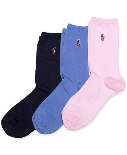 Women's 3-Pk. Solid Slack Socks