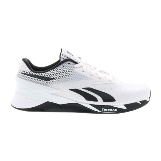 Reebok Nano X3 Mens White Synthetic Lace Up Athletic Cross Training Shoes