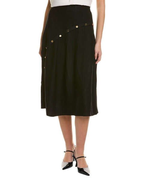 Yal New York Button Detail Skirt Women's Black Xs