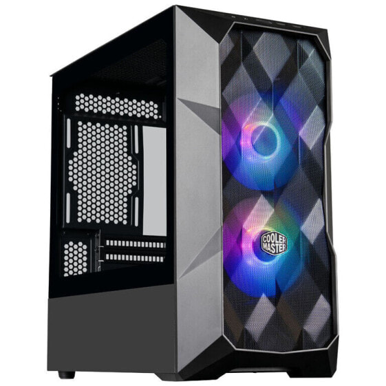 Cooler Master TD300 Mesh, Micro-ATX Gehäuse, ARGB, Tempered Glass - schwarz