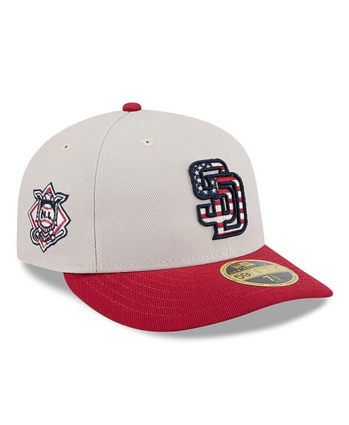 Men's Red San Diego Padres 2024 Fourth of July Low Profile 59FIFTY Fitted Hat