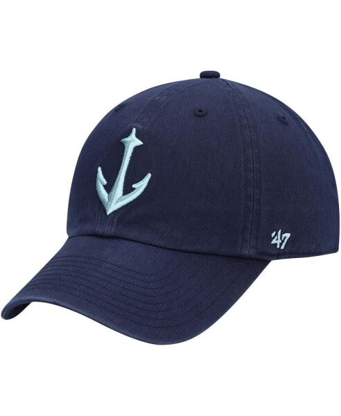 Men's Deep Sea Blue Seattle Kraken Clean Up Adjustable Hat