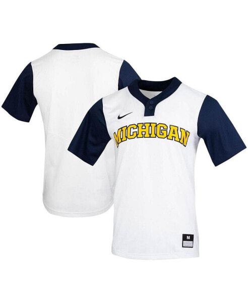 Men's and Women's White Michigan Wolverines Replica Softball Jersey