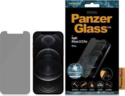 Защитное стекло PanzerGlass для Apple iPhone 12/12 Pro антибактериальное с функцией приватности