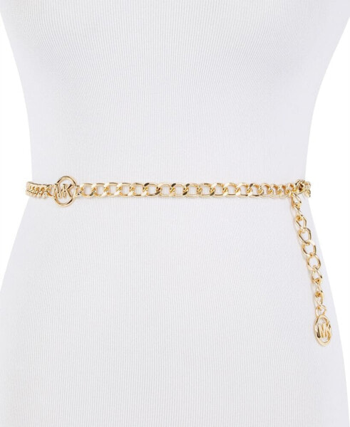 Women's MK Logo Metal Chain Belt