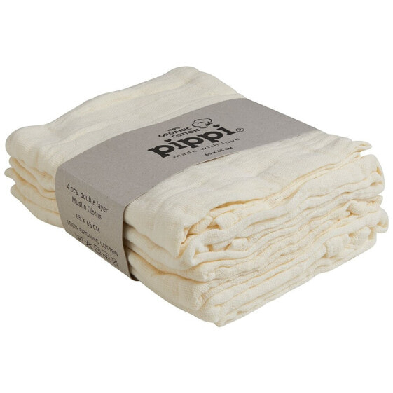 PIPPI Organic Cloth 4 Pack 65x65 cm Muslin