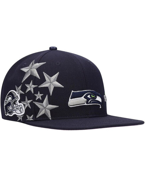 Бейсболка с женсина Про Стандарт в темно-синем цвете с звездами Seattle SeahawksHat Snapback