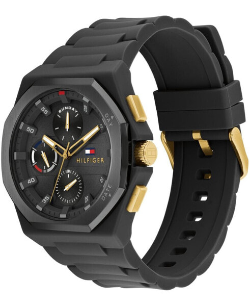 Часы Tommy Hilfiger Multifunction Black Silicone 44mm