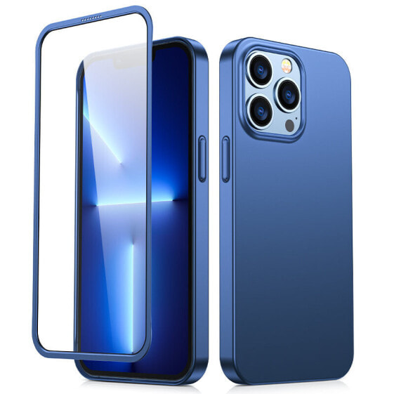 Чехол для смартфона joyroom iPhone 13 Pro Max со стеклом голубой