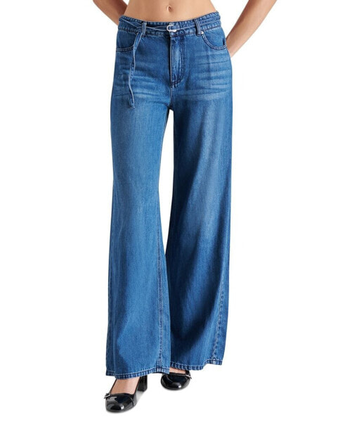 Women's Serenity Belted Wide-Leg Jeans