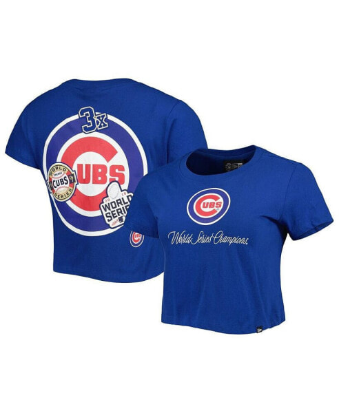 Women's Blue Chicago Cubs Historic Champs T-shirt