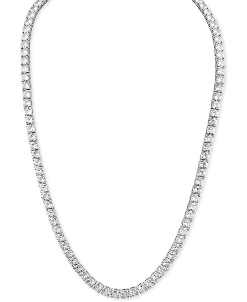 Cubic Zirconia 24" Tennis Necklace in Sterling Silver, Created for Macy's