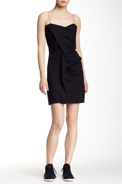 Marc by Marc Jacobs Black Fold Drape Dress Sz 2