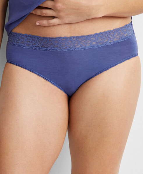 Women's Cotton Blend Lace-Trim Hipster Underwear, Created for Macy's