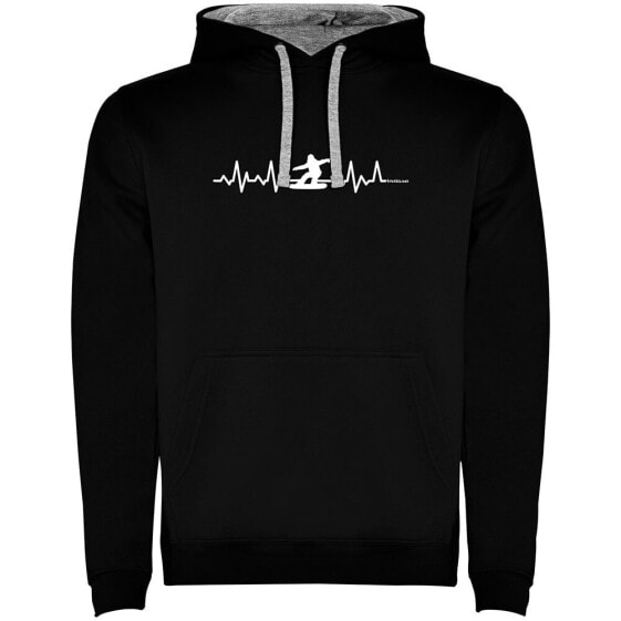 KRUSKIS Snowboarding Heartbeat Two-Colour hoodie