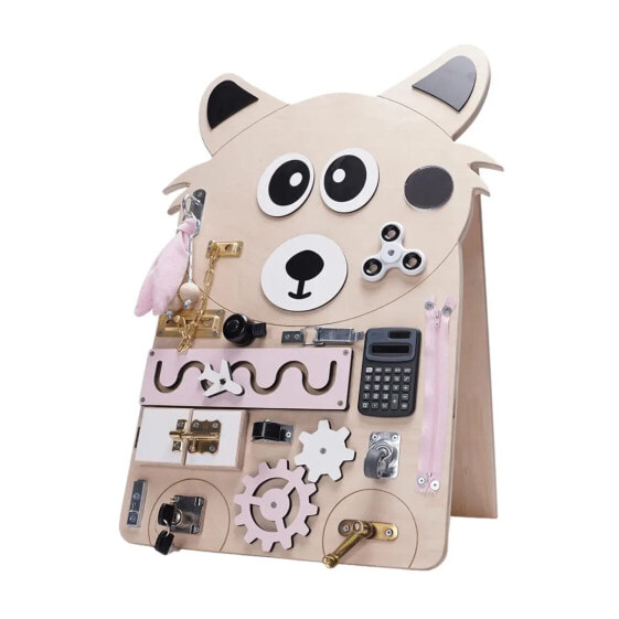 Montessori Busy Board Fox Pink