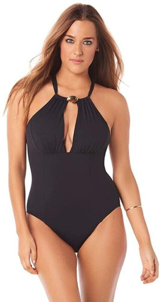 Amoressa Women’s 236940 Seaborne Sabre High Neck One Piece Swimsuit Size 6