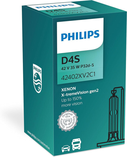 D4S 35W P32d5 Xtreme Vision 150% Pack of 1 Philips [Energy Class A]