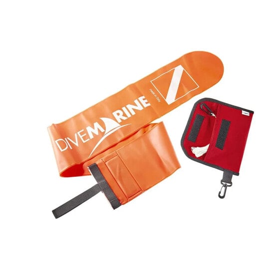 DIVEMARINE 15 m White Nylon Cord Red Pouch Safety signaling buoy